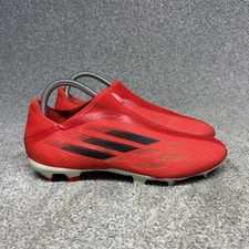 Adidas X Speed Flow FG Laceless Cleats Shoes Men's Size 7.5 Red Soccer Low Top