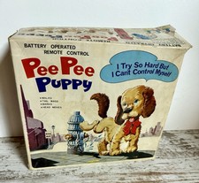 Vintage 1950-60's B/O remote control Pee Pee Puppy TN (Nomura) Toys Japan w/box