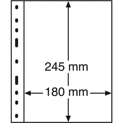 Leuchtturm GmbH | Optima Kunststoffhüllen mit 1er Einteilung, schwarz, 10er Pack