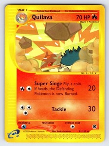 Quilava 91/165 2002 Expedition Pokemon Card TCG Vintage WOTC Uncommon - Nm/Vlp