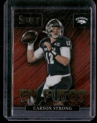 2022 Panini Select Draft Picks #EN-CS Carson Strong En Fuego Silver Prizm