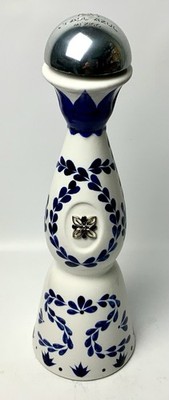 Clase Azul Resposado Tequila 750ml Bottle White Blue Silver Bell