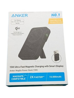 Cc1Ua Anker MagGo Magnetic UltraFast 15W Wireless Battery 10,000 mAh w/ LCD Used