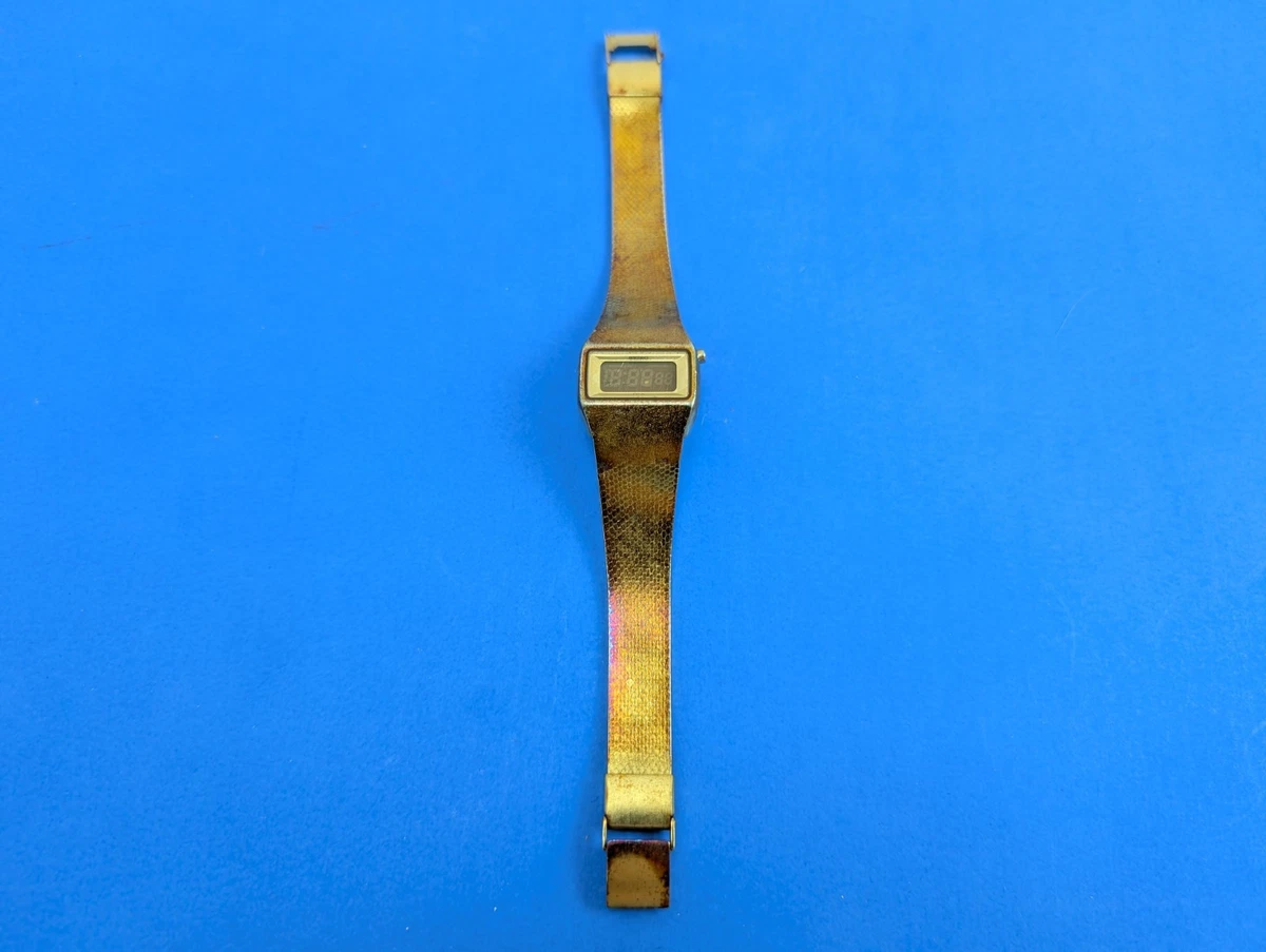Rare Vintage Seiko Gold Tone Digital Womens Watch Japan L221-5020 Untested As Is Seiko Women Digital Wristwatches for sale - eBay main image 2
