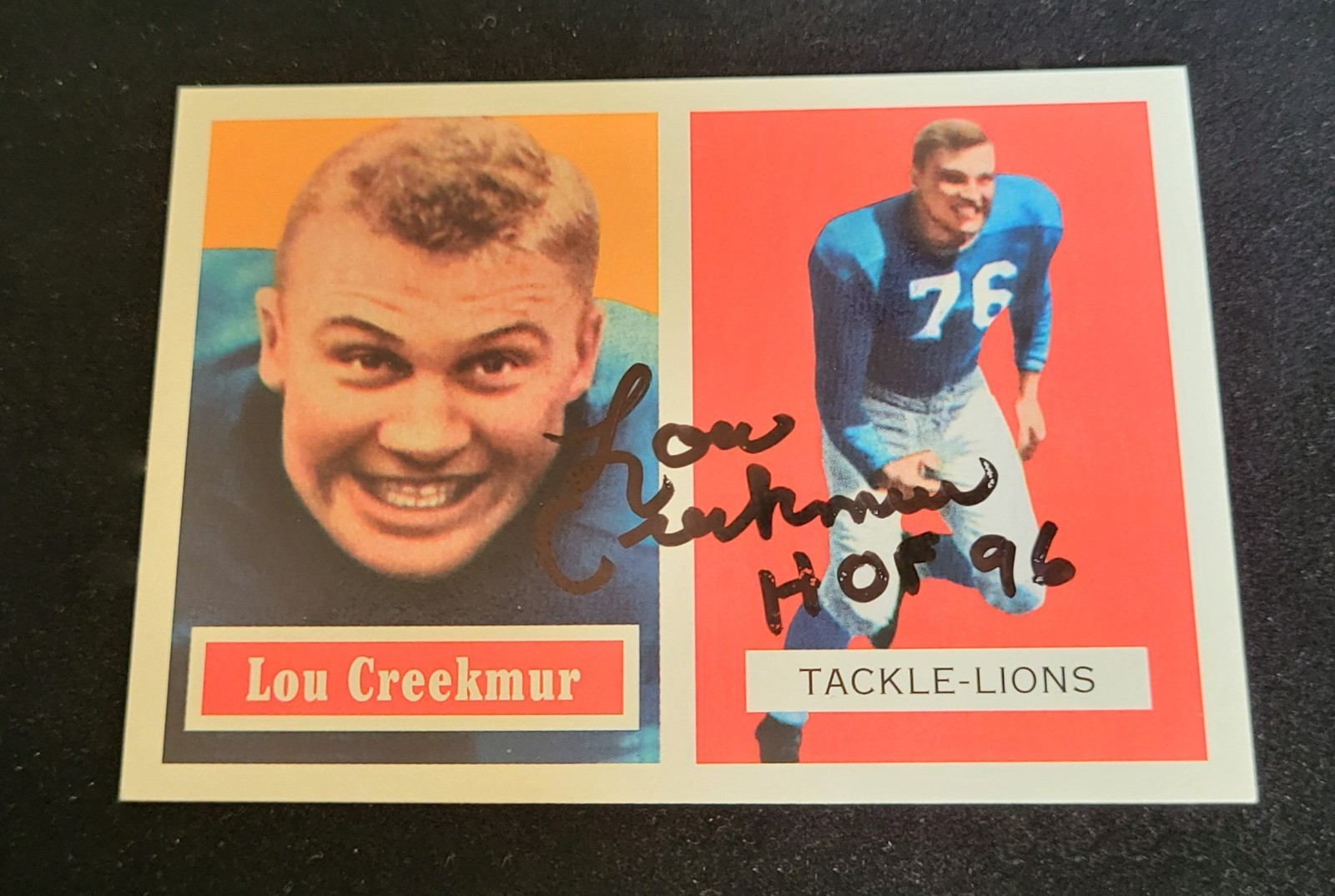 1994 Topps Archives #20 Lou Creekmur 1957 Reprint Autographed