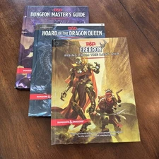 Dungeons&Dragons Lot Of 3 Books Eberron Dungeon Master Guide Hoard Dragon Queen