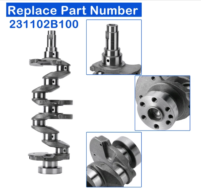 Cigüeñal para Hyundai Genesis 2010-2014 cupé Sonata Kia Optima Sportage 2,0 L Foto 2 de 4