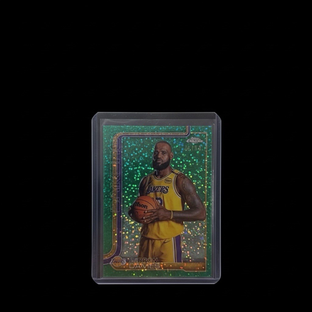 2025-26 Topps Chrome LeBron James Image Variation Green Speckle /99