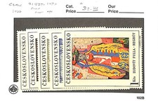 Czechoslovakia Postage Stamp, #1435-1439 Mint NH, 1966 Art (AB)