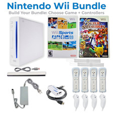 Nintendo Wii Console Bundle HDMI 1-4 Controllers Wii Sports Smash Bros Tested