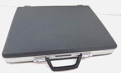 Vintage Slim 2.5  Samsonite Gray Briefcase Hard shell Attaché Case MCM Madmen