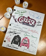 Grease: The Musical Script Signed- Autograph Reprints- Grease Broadway Musical