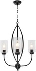 TODOLUZ 3-Lights Pendant Lighting Kitchen Island Light Fixtures with Seedy Glass