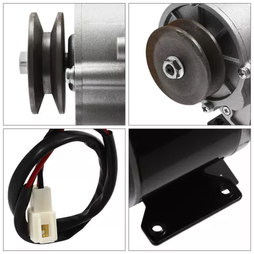 Motor eléctrico de reducción de engranajes 36V/12V potente motor eléctrico con polea de correa - Imagen 38 de 38