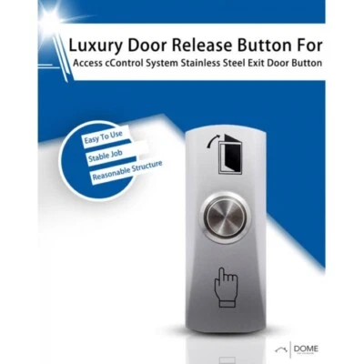 IDOME Access Control Door Switch Exit Push Release Buttonn Stainless Steel UK