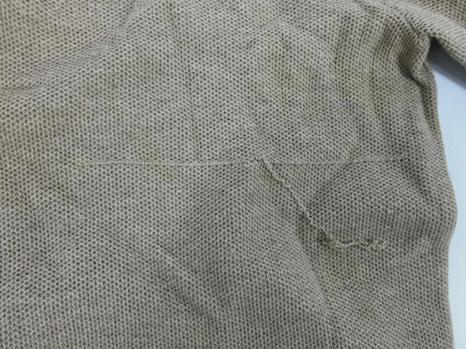 Maglione felpa pullover Michael Kors uomo beige 1 4 zip testurizzato taglia M $98