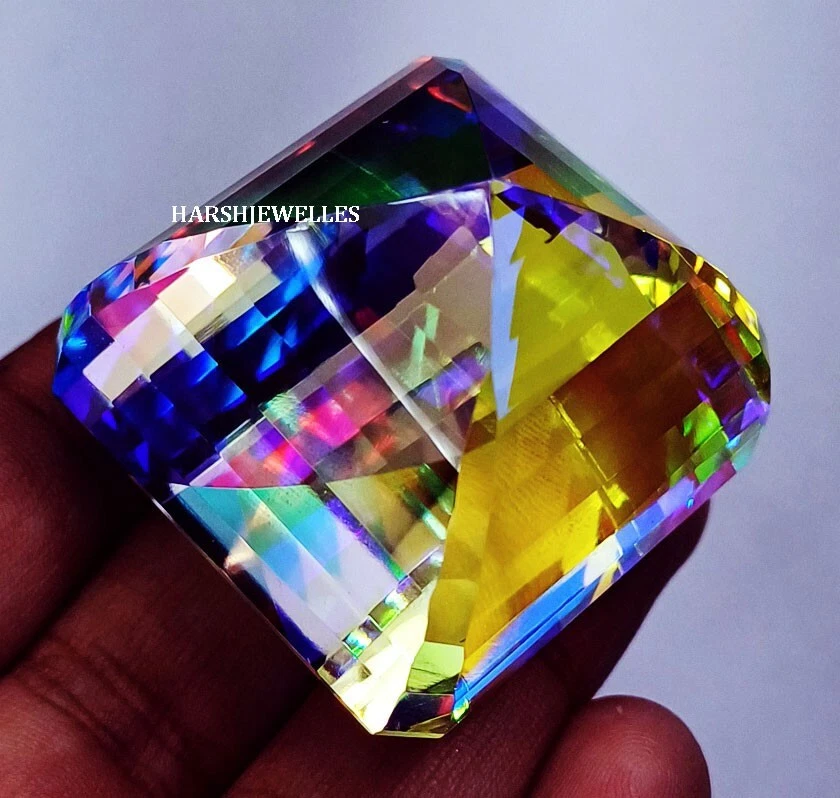 255.35 Ct Mystic Quartz Square Shape Certified Loose Gemstone On eBay - Image 4 of 4