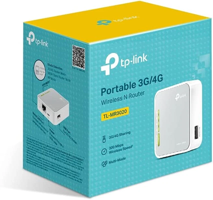 Tp-Link Tl-Mr3020 3G/4G Router Wi-Fi Portatile Wireless 300Mbps, Porta Usb 2.0, - Immagine 3 di 3