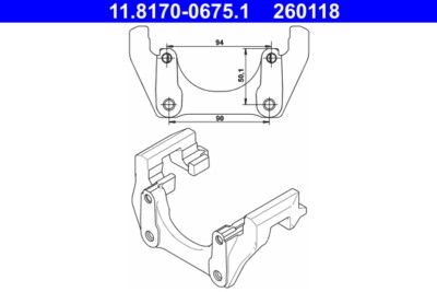 Brake Caliper Carrier ATE Fits VOLVO Xc90 I 8602902 for sale 