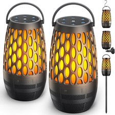 Bluetooth Outdoor Speakers 2 with Flame Lights - Brand New Waterproof
