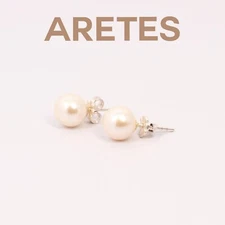 Valentina Exclusivo Aretes con perla en plata