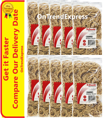 10x Esselte Superior Rubber Bands Bags Size 16 - 500g Approx 22,000 Bulk 5KG NEW