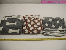Petsvv 3 Pack Dog Blankets, Gray Series, Stars, Bones, Stars, 35" x 27"