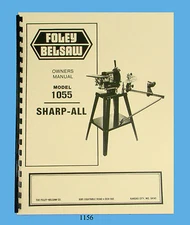 Foley Belsaw Model 1055 Sharp-All Operator & Parts Manual *1156
