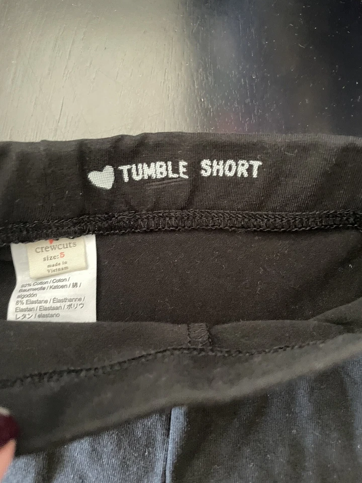 Pantalones cortos Crewcuts para niñas - 2 pares - negros  - Talla 5 Foto 4 de 4