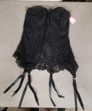 Vtg New NWT Goddess Style 711 Bridal Merry Widow Bustier White  Black B C D DD