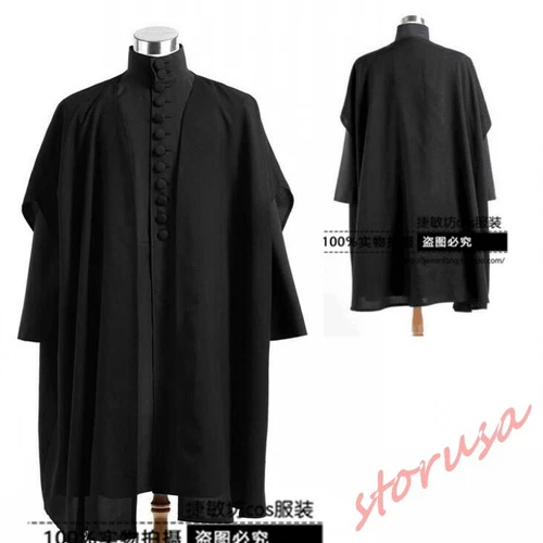 Dark Professor Severus Snape Cosplay Costumes Black Capes Jacket For Halloween