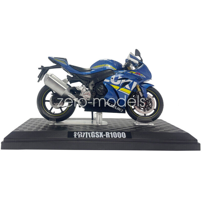スズキ　GSX-R1000　1/12スケール　ブルー 1:12 Scale Suzuki Blue GSX-R1000 Motorcycle Model Diecast