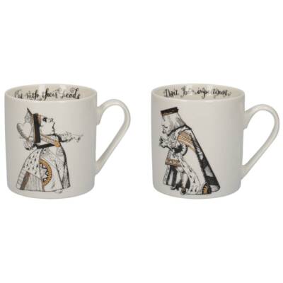 2er Set Becher, Tasse ALICE IN WONDERLAND King & Queen 350ml Creative Tops