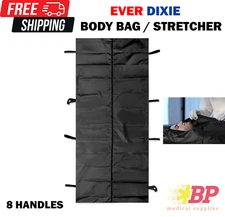 Ever Dixie Disaster Pouch Body Bag Soft Stretcher Combo 3 Tags 8 Handles - Black