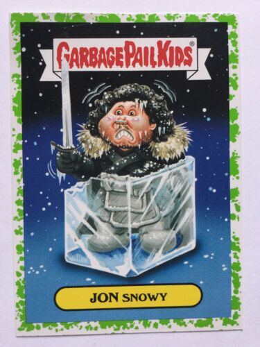 Garbage Pail Kids Prime Slime Trashy TV Sticker 1a Jon Snowy Game Thrones Green - Picture 1 of 2