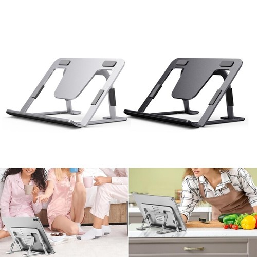 Adjustable & Foldable Tablet StandPortable Aluminum Holder for Laptop Tablets 7 - Photo 3/10