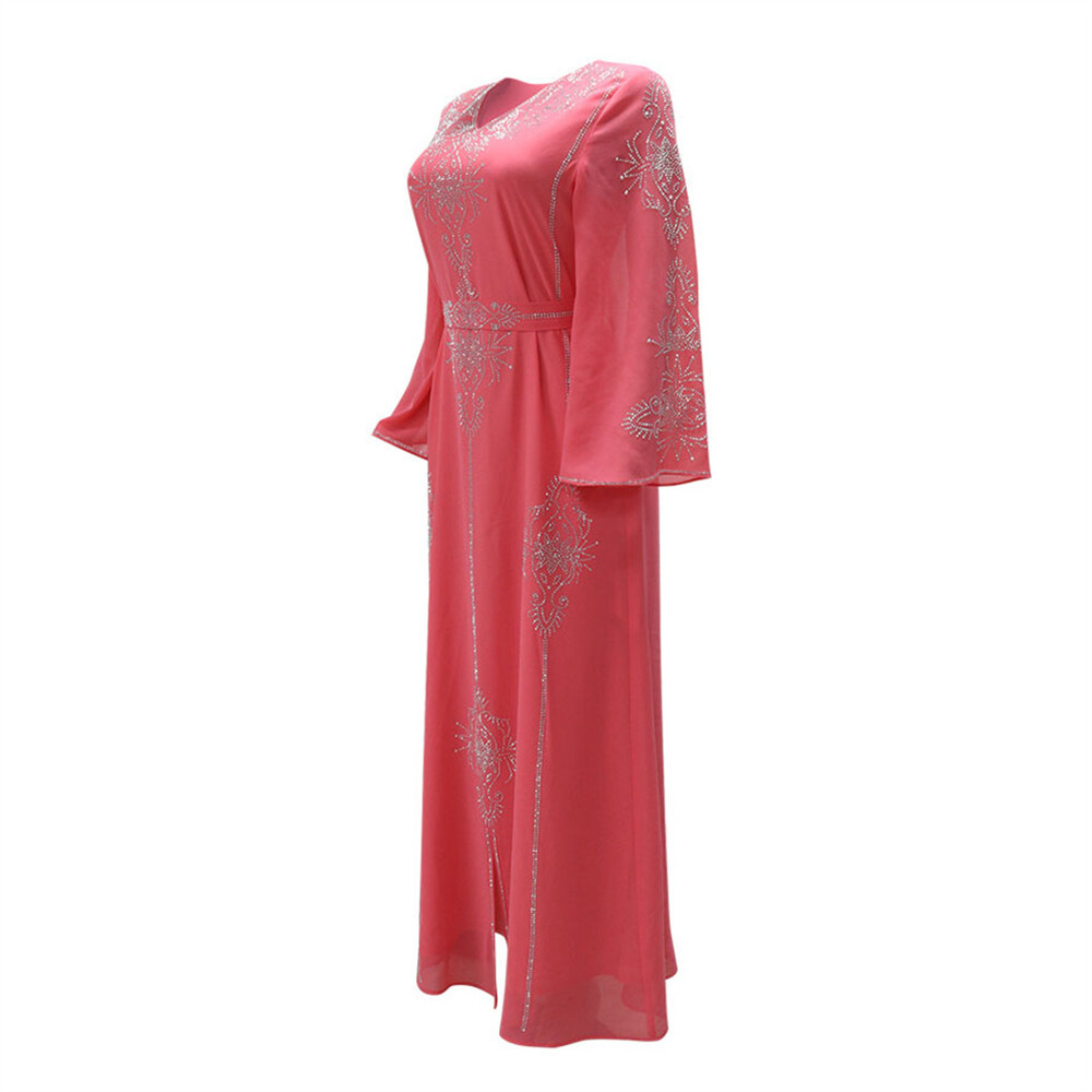 Maxi Vestido Dubai Abaya Kaftan Mujeres Musulmán de Gasa Vestido de Fiesta Islam Bata Caftán