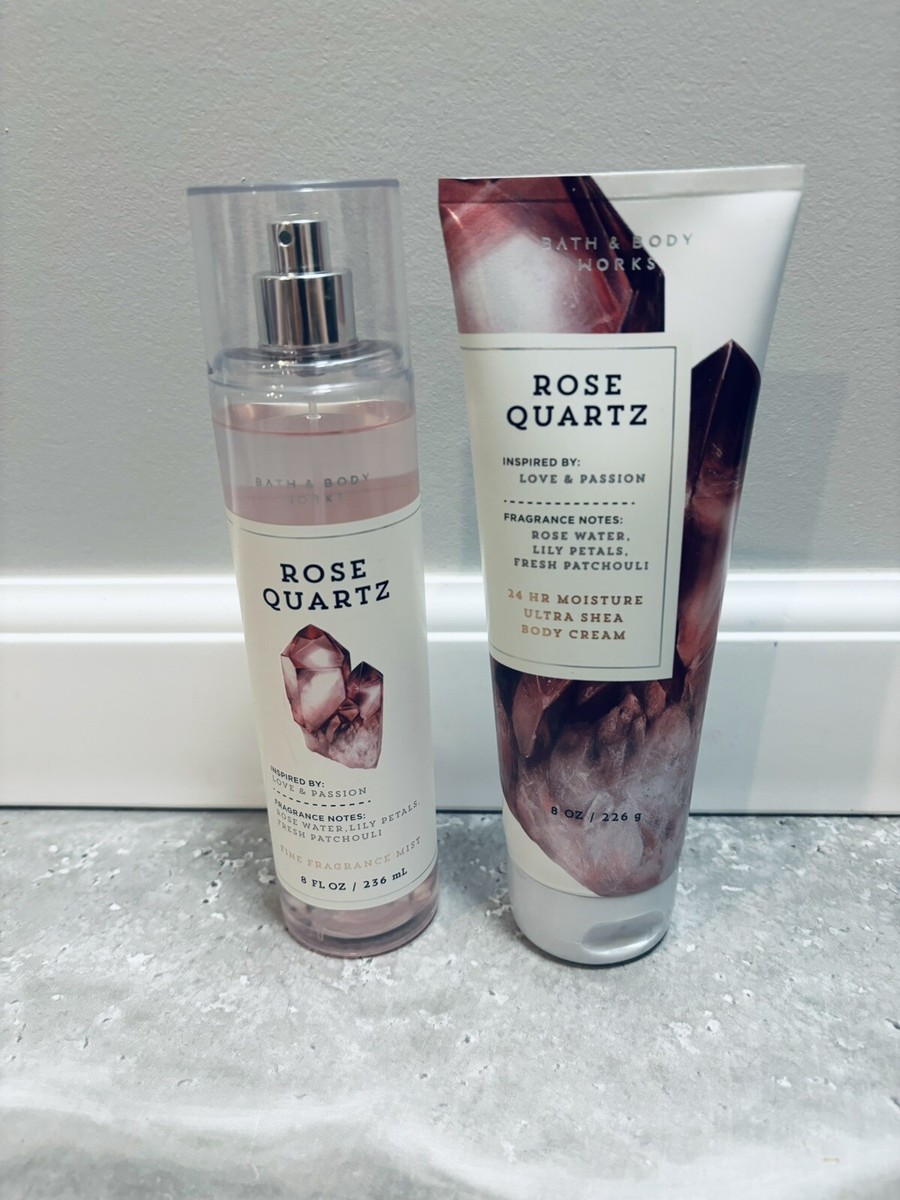 Bath & Body Works 1 X ROSE QUARTZ 8 oz FRAGRANCE MIST & 8 Oz