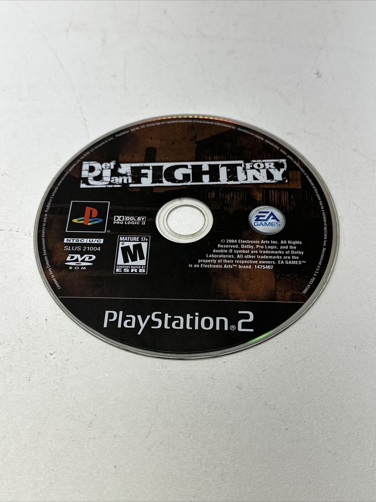 Def Jam Fight for Ny Ps2 Black Case