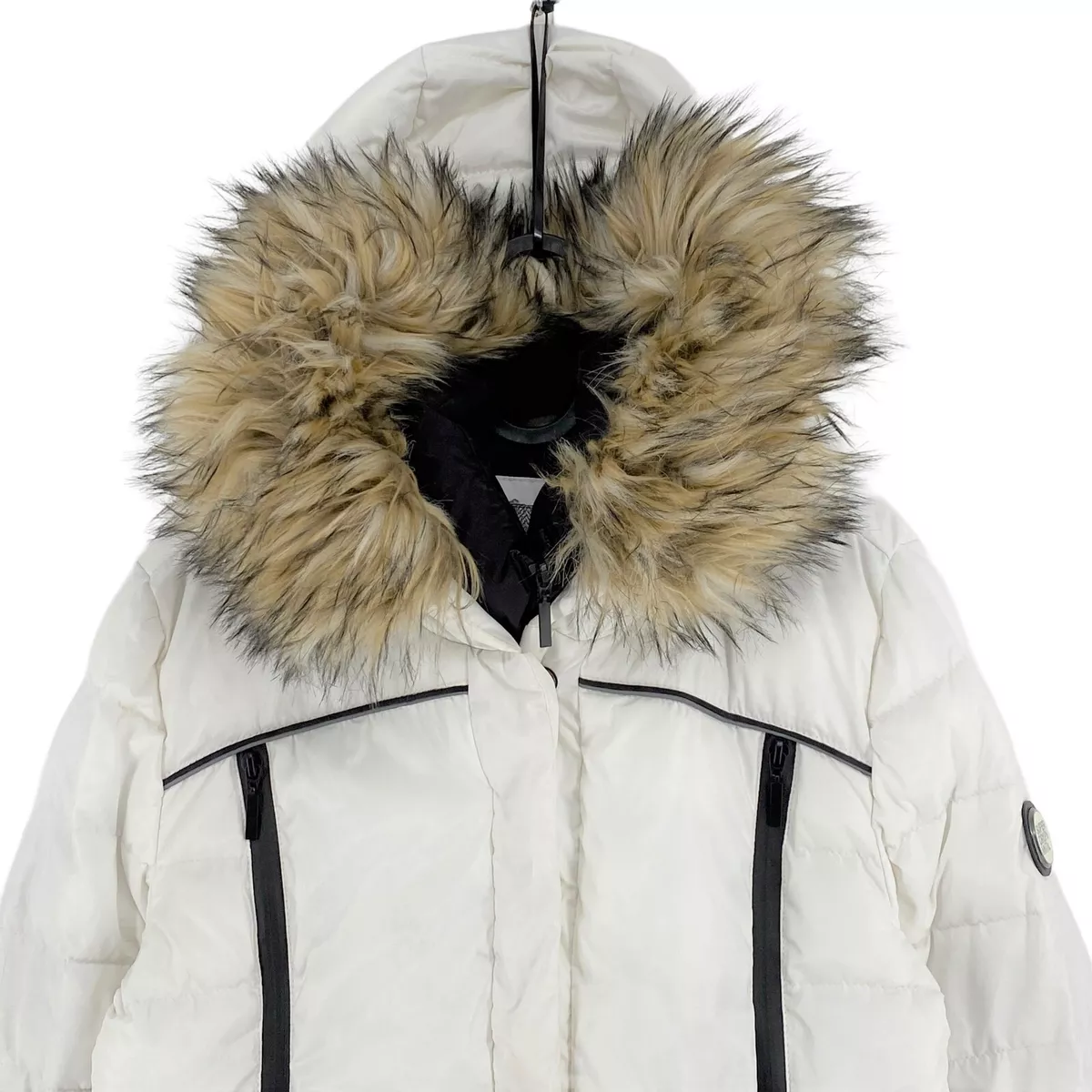 White top superdry coat
