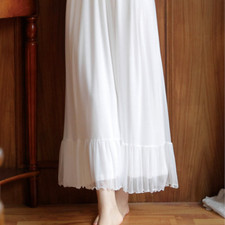 Women Lace Long Loose Nightdress Mesh Sheer Nightgown Short Sleeve Sleepwear