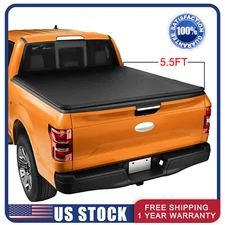 Soft Roll Up Tonneau Cover for 15-24 Ford F150 Truck 5.5' ft Fleetside Short Bed