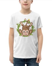Monkey Animal Mandala Designer Playful Children  s/Kid  s Organic Cotton T-shirts