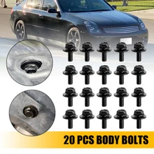 20X Body Car Fastener Bolts Screw Fender M6-1.0x 16mm Long-10mm Hex- 17mm Washer