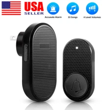 Wireless Doorbell Chime Plug in Receiver Adjustable Volume 1000FT Kit US