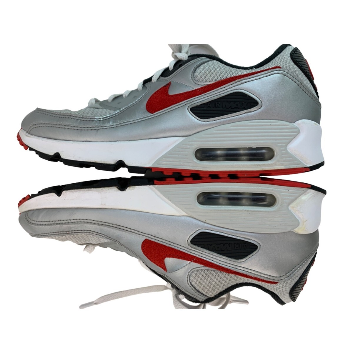 Nike Air Max 90 Silver Men's Size 11 Running Shoes DX4233 GUC