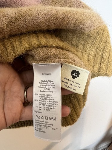 Madewell Otis Space Dye Striped Alpaca Blend Sweater Medium Pullover - Picture 6 of 8