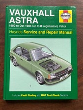 Vauxhall Astra MK1 (Petrol Models Inc. GTE) 1980-1984 Haynes Workshop...