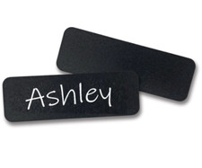 Chalkboard Reusable Blank Name Tags, ID Badges - 1" x 3" - Pack of 10 or 25