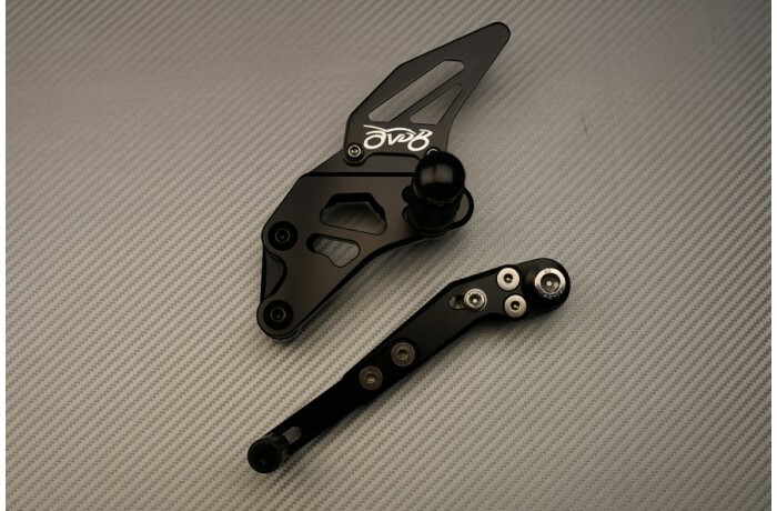 Commandes reculées réglables Suzuki GSXR 1000 2012 2013 2014 2015 2016 support noir - 3